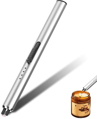 Accendino elettrico GeeRic, Arco Elettrico Accendino da Cucina USB Ricaricabile Blocco di Sicurezza Senza Fiamma Antivento Accendini ad Arco per Candele,BBQ,Caminetti,Campeggio