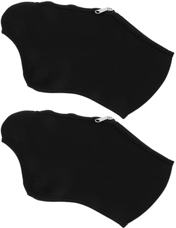 ORFOFE Copristivali per Pattini da Ghiaccio e Pattinaggio Artistico Neri in Neoprene Caldo, Protezioni Elastiche Antistrappo Taglia l (39-44), Accessori Traspiranti per