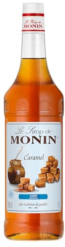 Monin Karamell Zuckerfrei Sirup (1 x 1,0 l) – Zuckerfreier Sirup für Kaffee, Cocktails & Desserts | Vegan, Glutenfrei, Natürliche Aromen