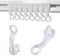 FUZVOL Pack of 50 Pieces White Plastic Curtain Glider Hooks Runners Drapery Track Glider Hooks Easy Fit Curtains Rail Sliding Hooks For Windows Door Shower