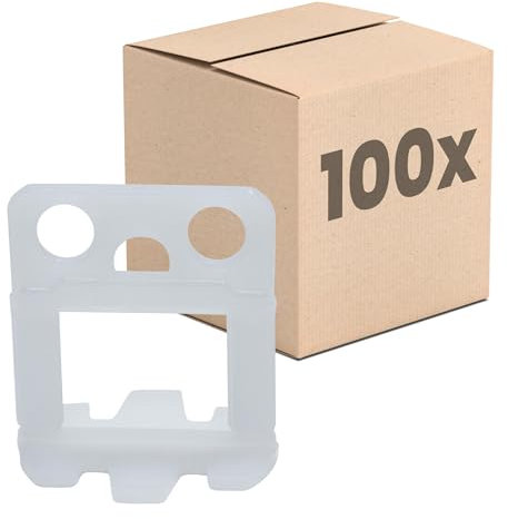 Dalsys Fliesen Nivelliersystem 3mm 100 Laschen, Verlegehilfe Set, Fliesenleger Werkzeug