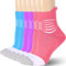 IRAMY Kompressionsstrümpfe Damen Herren Knöchelstütze Laufsocken Kompressionssocken Coolmax Wicklung 3 Paar Kompressionss Sneaker Sportsocken Gepolsterte Plantar Fasciitis Socken