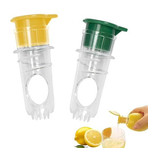 Lohill 2-teilige Zitronenpresses, Zitronenpresse Kleine Hand Presse Zitronenpresse (gelb und grün)
