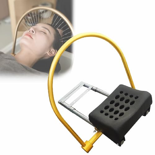 Vdhfgso ​Spa de tête en Cascade avec Bol de shampoing avancé, Massage par Jet en Cascade + Fumigation à la Vapeur, Station de Lavage de Cheveux Mobile Commerciale