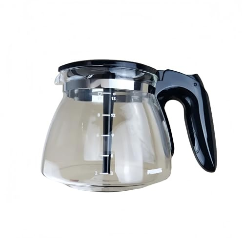 Glass Coffee Pot Carafe - Compatible with Philips HD7447, HD7457, HD7461, HD7462 - Replacement Accessory