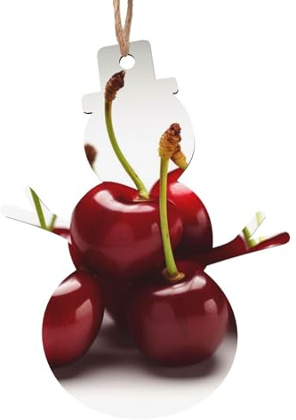 Lot de 6 décorations de Noël en bois à suspendre en forme de cerises chiliennes pour sapin de Noël en forme de bonhomme de neige pour le Nouvel An, les vacances, la fête