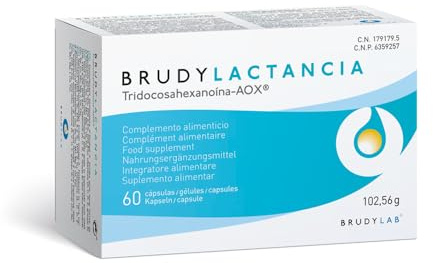 BRUDYLAB - Brudy Lactancia - Ayuda a Cubrir las Necesidades Nutricionales de la Mujer durante la Lactancia - Complemento Alimentación Materna con DHA, Omega 3 y Vitaminas y Minerales - 60 Cápsulas