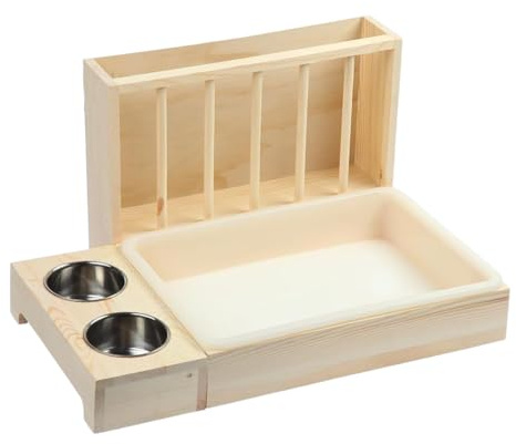 De Heno - para Hámster Dispensador De Comida para Conejos - Alimentación De Animales Pequeños Madera para Hurón Chinchilla Erizo Pollo Interior Exterior Recinto De Viaje Jaula Hogar