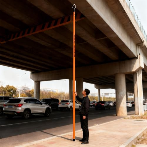 Bastone di misurazione regolabile dell'altezza del ponte e dell'albero, asta isolante ad alta tensione per silvicoltura, ferrovia e costruzioni urbane, strumento di misurazione accurato e durevole