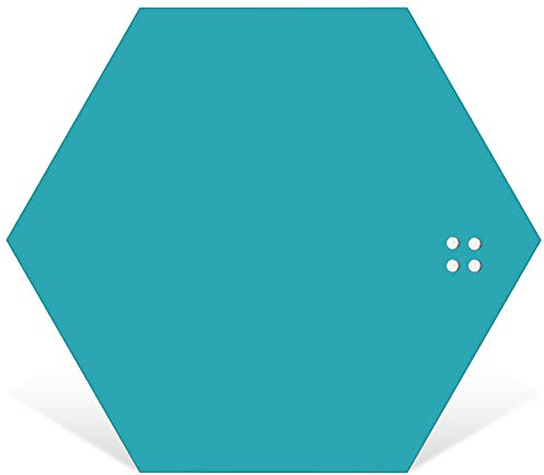 banjado® Glas Magnettafel mit 4 Magneten - Magnetwand 40cm x 34cm mit Farbe Türkis - Memoboard/Pinnwand magnetisch, beschreibbar, perfekt für die Küche - Magnetboard auch als Wandbild/Wandtafel