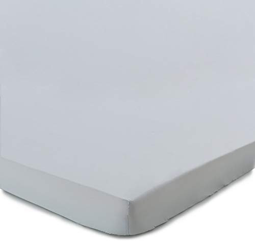 URBANARA Spannbettlaken Perpignan – 140cm x 200cm x 10cm, Hellgrau, 100% gekämmte Baumwolle – Bettlaken, Baumwoll-Laken, Perkal-Bettlaken, Betttuch, Haustuch