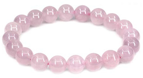 CHENYUE Natural A Grade Madagascar Rose Quartz Gemstone 10mm Round Beads Stretch Bracelet 7 Unisex