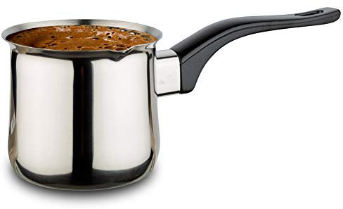 NAVA Schmelztiegel Türkische Kaffeekanne aus Stahl für die Zubereitung von Türkischem Kaffee 500 ml