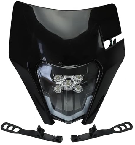 LOTFI Faro LED for motocicleta, linterna for cabeza compatible con KTM EXC EXCF SX SXF XC XCF XCW XCFW 530 450 350 300 250 150 125 (Size : A Black)