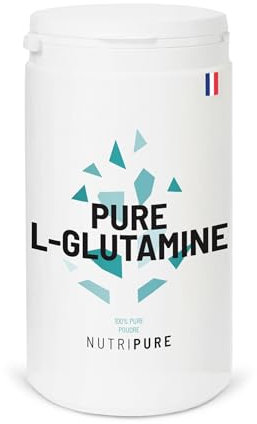 Nutripure | L-Glutamine Kyowa® Végétale 100% Pure | Complément Alimentaire L-Glutamine en Poudre | Acide Aminé | Musculation & Fitness | Récupération Entrainement | 750g | Cure 5 Mois| Made in France