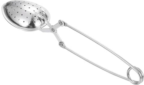sourcing map 1 infusore a forma di uovo con manico, infusore per tè sfuso, in acciaio inox, per tè sfuso, argento
