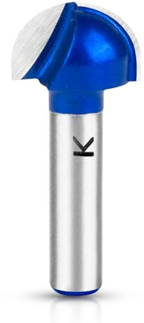 ASNOMY Ø19mm Hartmetall Hohlkehlfräser Oberfräser 8mm Schaft, Rund Nase Core Box Holzbearbeitung Fräser kugelfräser Holz