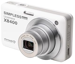 Samvix Kosher Digital Camera with 12x Optical Zoom UCamera X8400 4K Ultra HD Video 48MP CMOS Sensor Autofocus Image Stabilization and Micro SD Slot (White)