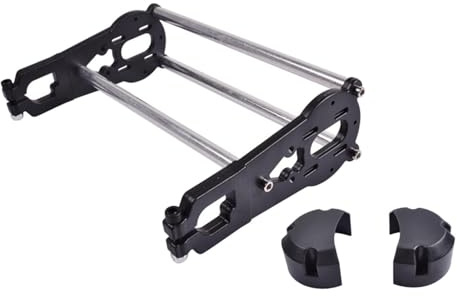 wueiooskj Enkel montering Mountain Skateboard Truck Motorfäste för bräda Skateboard Truckfäste med skyddslock Snabb värmeavledningsmotorhållare för elbräda, Svart, Fäste med lock