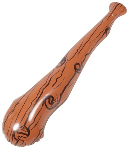 TOBBOMEY Mazza da Baseball Gonfiabile in PVC Effetto Legno 90 CM Bastone da Tifo Leggero e Riutilizzabile per Feste Sportive e attività all’Aperto Giocattolo Gonfiabile per Forniture e