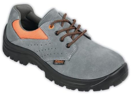 BETA Scarpa da Lavoro Easy 7246NE, Pelle Scamosciata Traforata, Punta in Acciaio, Suola Antiolio, Taglia 39 (Sistema Taglie Calzature EU, Adulto, Numero, Media, 46)