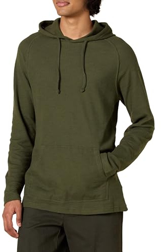 Amazon Essentials Men's Long-Sleeve Slub Thermal Pullover Hoodie (Previously Goodthreads), Olive, XL Tall