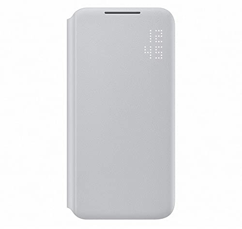 Samsung LED View Smartphone Cover EF-NS901 für Galaxy S22, Handy-Hülle, LED-Anzeige, Kartenhalterung, Hellgrau