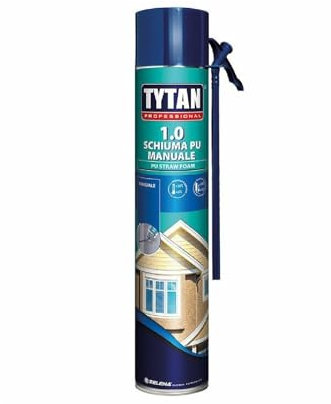 La zappa Schiuma poliuretanica Tytan multiuso 750 ml per coibentazioni e sigillature (Manuale, 1 pezzo)