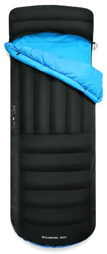 ATEPA BULWARK 300 Daunenschlafsack Erwachsene, 3-Jahreszeiten Schlafsack Ultraleicht Kompakt Recycelt 650FP Tragbarer Camping Schlafsäcke mit Kompressionssack für Trekking Wandern Backpacking, Schwarz