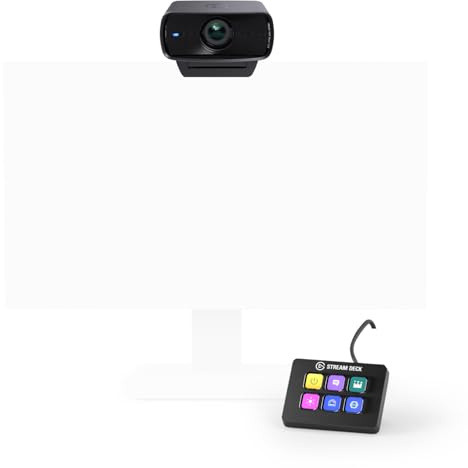 Elgato Facecam MK.2 + Stream Deck Mini Bundle – Premium Full HD Webcam with PTZ Control, Seamless Integration for Streaming, Video Calls, OBS, Zoom, Teams, and More – Mac/PC Compatible
