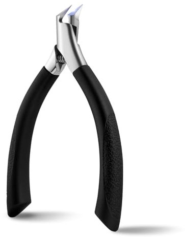 AOOWU Nagelschere, Profi Nagelzange für tief Eingewachsene Fußnägel aus Edelstahl, Eckenzange Fußpflege mit Gerader Klinge Nagelzange, Präzision Fußnagel Knipser mit Rutschfestem Griff