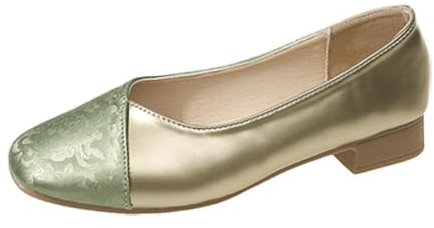 Loafer Women's Flat Dress Shoes Elegant Ballet Flats Women's Shoes Comfortable Wedding Shoes Slip On Flat Shoes Mary Jane Low Shoes Pumps Ballerina Shoes Office Heel Shoes Spring Summer Shoes, Green