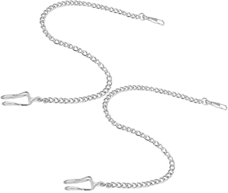 SHERCHPRY 2pezzi Catena per Orologio da Tasca in Catenina per Uomo Accessori per Gioielli Fai da Te Catena per Collane e Bracciali Durevole e Elegante