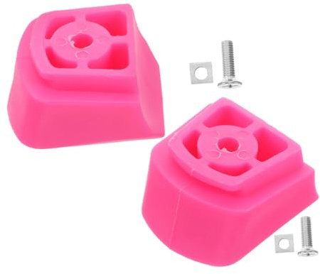 STOBAZA 2PCS Non-slip Inline Skate Brake Blocks for Roller Skates Wear-resistant Replacement Stopper Lightweight Safety Brakes with Mounting Compatible
