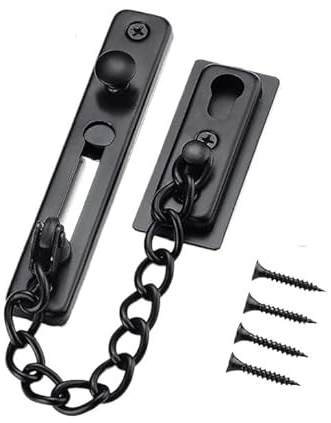 Catena for porta antibloccaggio in acciaio inossidabile nero for la casa, serratura for domestica con protezione di sicurezza, multicolore opzionale Per Porte e Finestre Interne