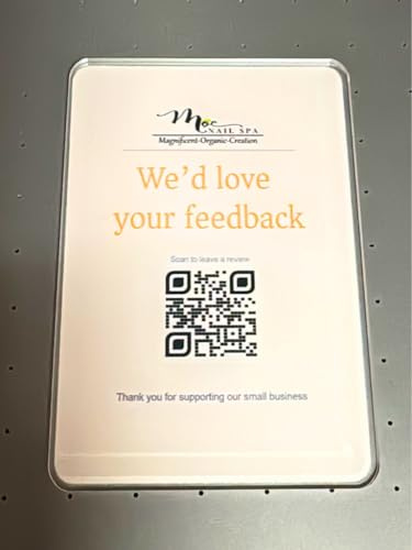 Acrylic QR Tabletop Display Plate, Custom QR Code Sign for Payments, Social Media & Business Promotion, Scan Me Table Sign for Restaurants, Cafes & Stores