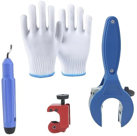 Juego de cortadores de trinquetes, deformación de tuberías, incluye herramientas de desbarbado, guantes de 5/16 a 1-1/8 pulgadas de trinquete, tijeras de trinquete