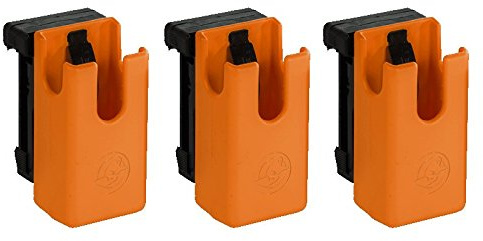 Ghost Kit 3 Porta Caricatori per Tiro Dinamico Sportivo | 3 x PortaCaricatore Universale 360° Hybrid in ABS con Clip Rotativa | per Caricatori Bifilari ad Alta Capacità | Tiratori Destri o Mancini