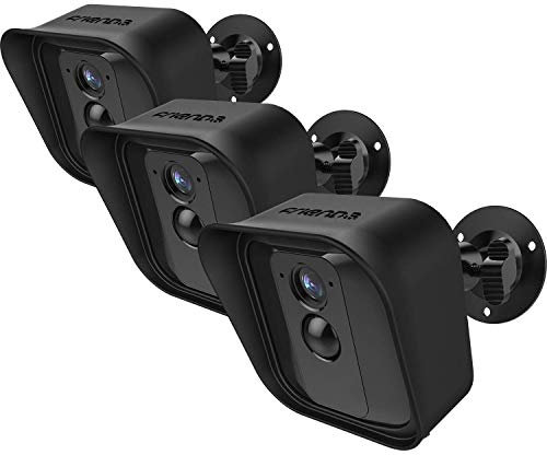360 Degrés Support de Fixation Murale Ajustable et Peau de Protection en Silicone pour Blink XT Caméra de Sécurité Intérieure/Extérieure (Noir, 3 Ensembles)