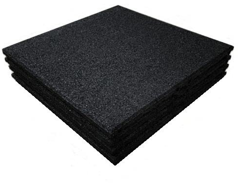 4x 30mm Black Rubber Safety Fall Protection Playground Tiles (Pack of 4)