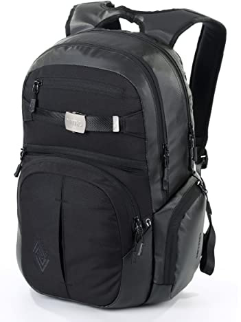 Nitro Hero Pack/großer trendiger Rucksack Tasche Backpack mit gepolstertem Laptopfach und weiteren tollen Features Schoolbag Schulrucksack 37L Tough Black, 1151-878038