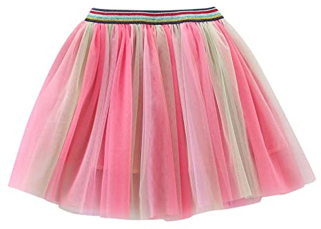Tüllrock Kinder Ballettrock Regenbogen Minirock Prinzessin Tanzkleid Mädchen Tüll Tanz Röcke für Kinder Tutu Röcke Mädchen Tutu Tüll Sterne Funkelnde Pailletten Ballett Rock
