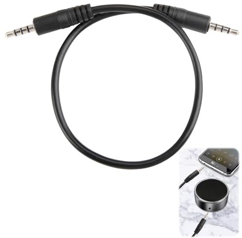 Cable AUX 30 cm, Cabo Audio Jack 3,5 macho macho, Cable Audio Calidad de Sonido Superior, Conexión Estable y Duradera, Ideal para Coche, Teléfono, Perfecto para Espacios Reducidos y Uso Portátil