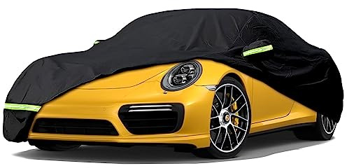 Telo impermeabile per auto compatibile con Porsche 911 (serie 991/992/996/997) 1998-2024, copertura completa per garage con cerniera per porte e fasce antivento per protezione contro sole, neve