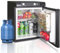Techomey Camping Kühlschrank Gas 12V 230V, Gas Kühlschrank 40L, Kühlschrank 12V 230V Gas, für Camping, Wohnmobil, LKW, Auto, Schwarz