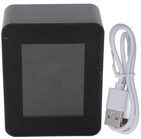 Rilevatore di CO2 Rilevatore di CO2 ABS, Rilevatore di Biossido di Carbonio CO2 Nero LCD TVOC HCHO Temperatura Umidità Misuratore di qualità Dell'aria Termometro Igrometro per la