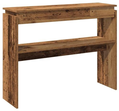 vidaXL Konsolbord åldrat trä 102x30x80 cm konstruerat trä