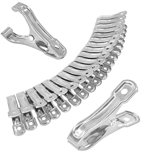 40pcs Stainless Steel Greenhouse Clips – Heavy Duty Windproof Garden Clamps for 1/2, 3/4 Hoops, Row Cover Netting & Shade Cloth, Rust-Proof Plant Cover Clips