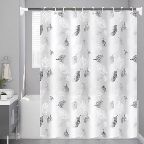 Tenda Doccia Impermeabile, Tenda Antimuffa per Doccia e Vasca da Bagno, con 12 Ganci, 180x200cm, Asciugatura Rapida, Lavabile, Per Dormitorio, Famiglia, Hotel