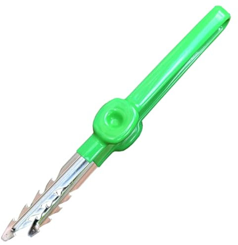 Pince à épiler en acier inoxydable de 19 cm, en dents de scie, avec poignée antidérapante, outils jardinage professionnels portables pour planter des graines, arracher les mauvaises herbes et